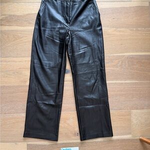 Black Faux Leather Pants